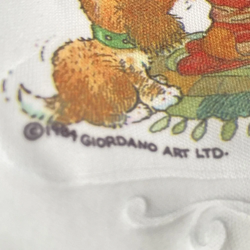 Vintage Giordano Morehead Bear‎ Puppy Santa Christmas Stocking 15